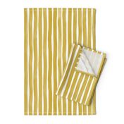 Vertical Watercolor Stripes M+M Ocher by Friztin