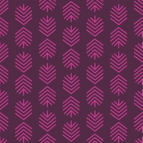 Geometric Feathers - Purple