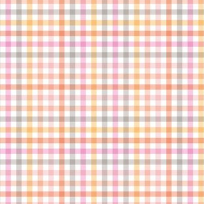 Boho plaid minimalist gingham check pattern pink peach seventies retro palette white easter summer SMALL