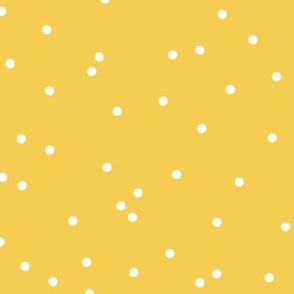 Confetti sprinkles polka dot boho design Illuminating Yellow color of the year