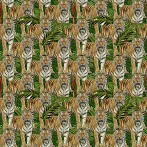 Tiger Tropical Jungle Pattern Smaller Scale