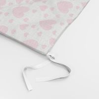 Pink Hearts on White Paper Texture