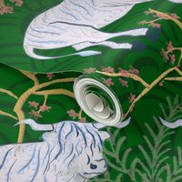 Chinoiserie Oxen in Emerald (large)