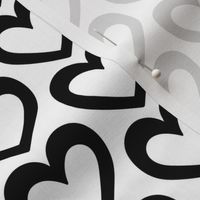 Black and white heart cut-out (medium)