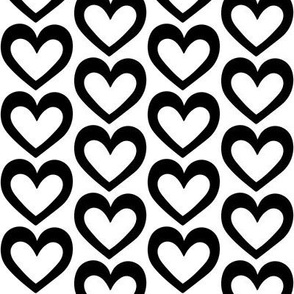 Black and white heart cut-out (medium)