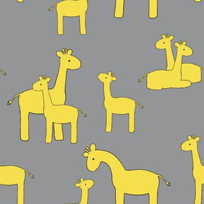 Giraffe Yellow Gray Nursery