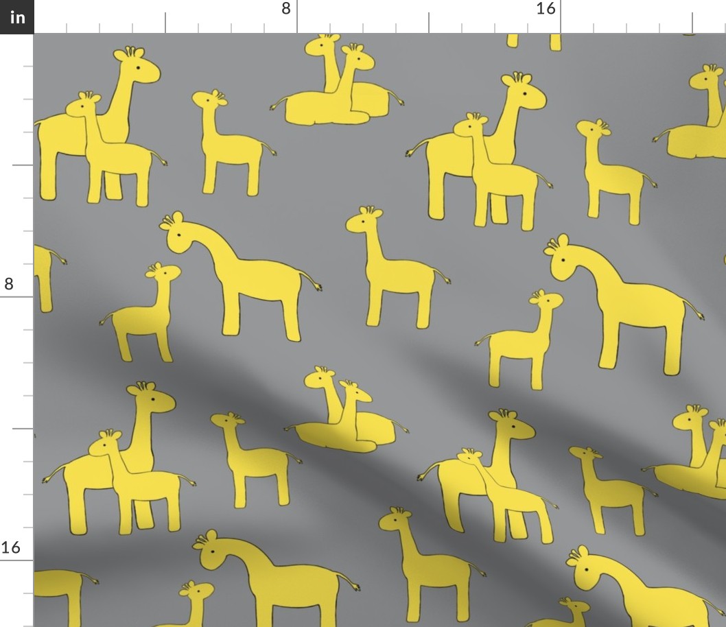 Giraffe Yellow Gray Nursery
