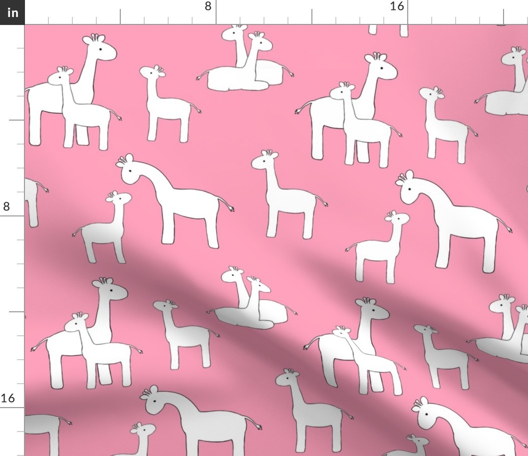 Giraffe Pink Baby Girl Nursery