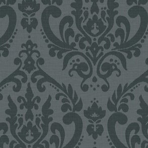 Camille Damask { dark large scale }