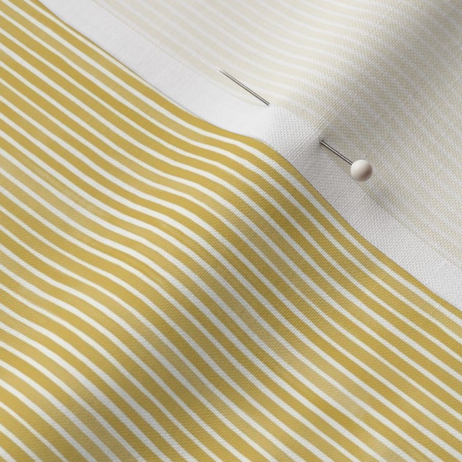 Vertical Watercolor Mini Stripes M+M Mustard by Friztin