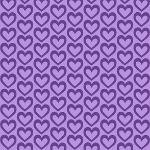 Purple Cut Out Heart Pattern
