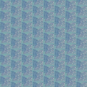 Coral Drawing Blue Sage Linen