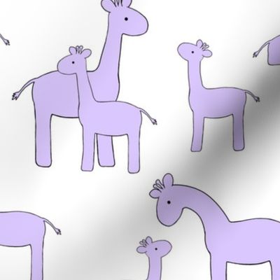 Giraffe Purple Baby Girl Nursery