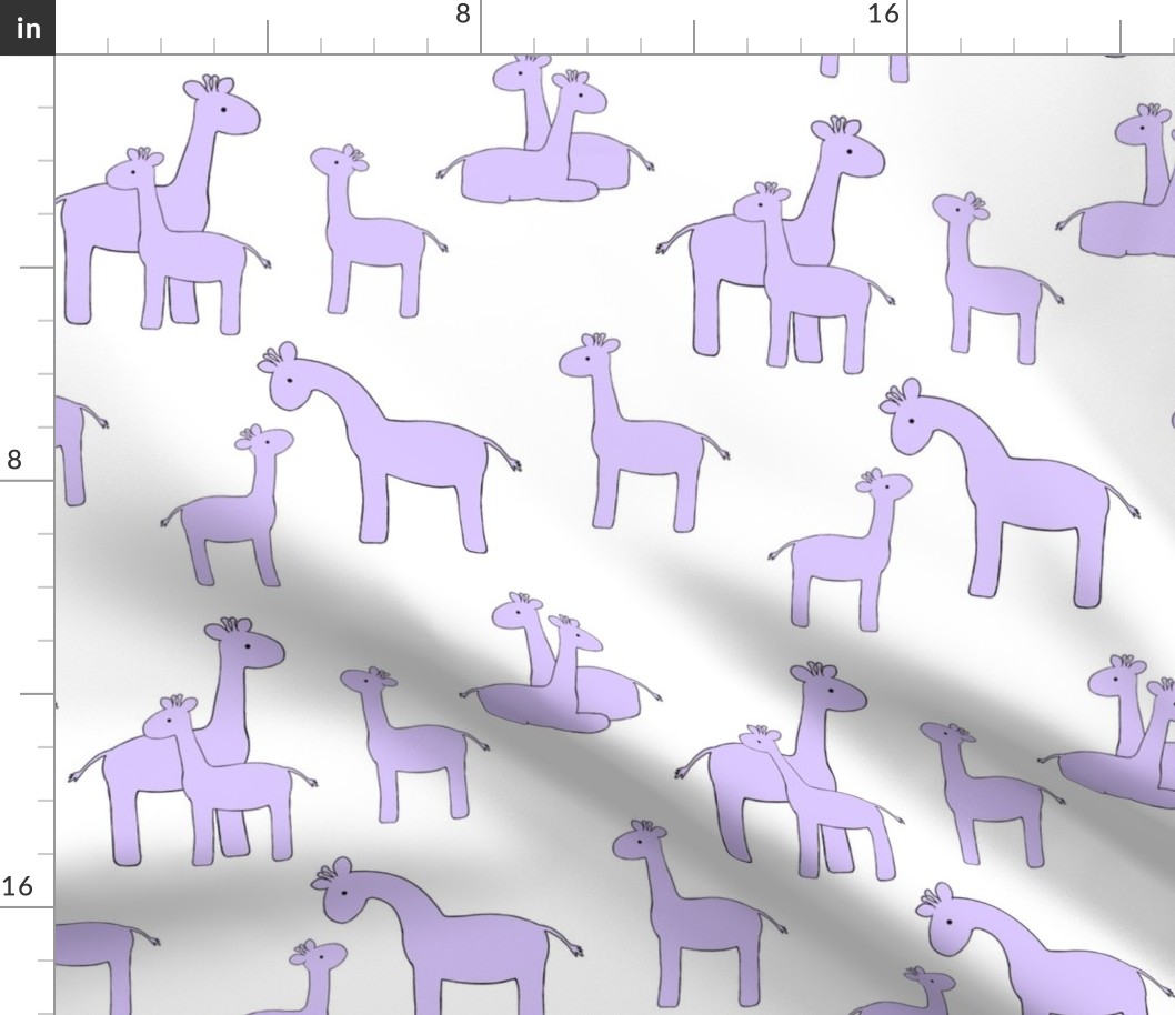 Giraffe Purple Baby Girl Nursery