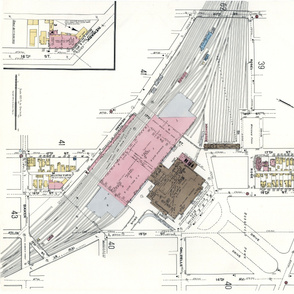 182-2  Detroit Michigan Central Depot, fire insurance map - 1920s - 2 yds