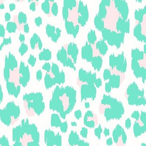 Leopard Animal Print - Teal and Pink - LG