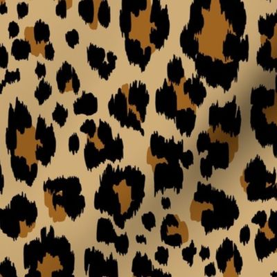 Leopard Animal Print - Black and Brown - LG