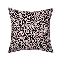 Leopard Animal Print - Black on Pink Background - SM