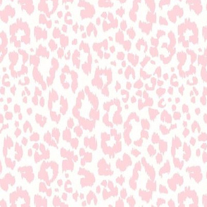 Leopard Animal Print - Pink on White Background - SM
