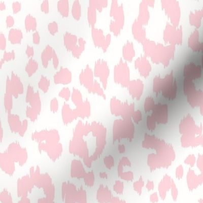Leopard Animal Print - Light Pink on White Background - LG