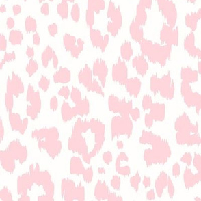 Leopard Animal Print - Light Pink on White Background - LG