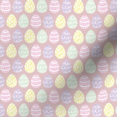 small crepe easter eggs + petal pink, tulip, liberty, canary