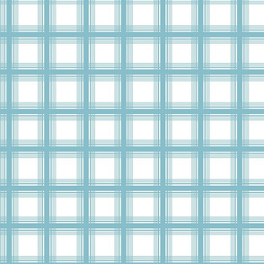 Swedish Plaid - Lt. Aqua and White 