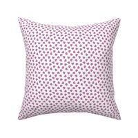 Tumbling heart pattern - lilac on white