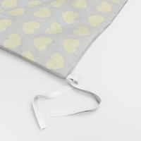 Alternating hearts - illuminating yellow on ultimate grey