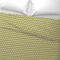 Alternating hearts - illuminating yellow on ultimate grey