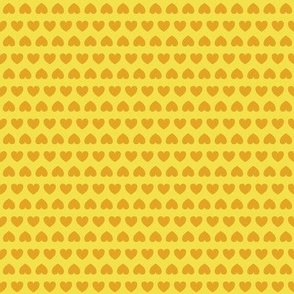 Mirror hearts - marigold on illuminating yellow - small scale