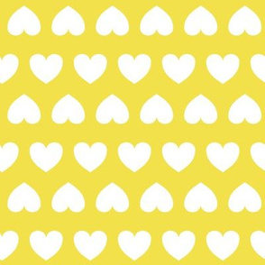 Mirror Hearts - yellow and white