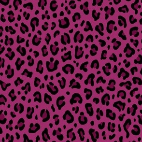 ★ LEOPARD PRINT in FUCHSIA PURPLE ★ Small Scale / Collection : Leopard spots – Punk Rock Animal Print