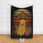 UFO Fisherman Minky Blanket 2 yards - 54 x 72 inches