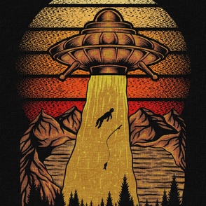 UFO Fisherman Minky Blanket 2 yards - 54 x 72 inches