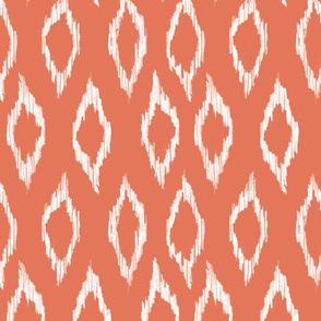 Sketchy Ikat Argyle Diamond - persimmon