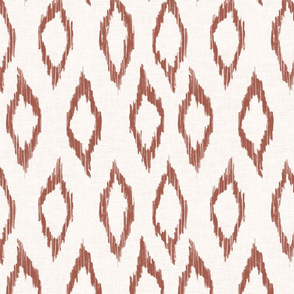 Sketchy Ikat Argyle Diamond - white & copper