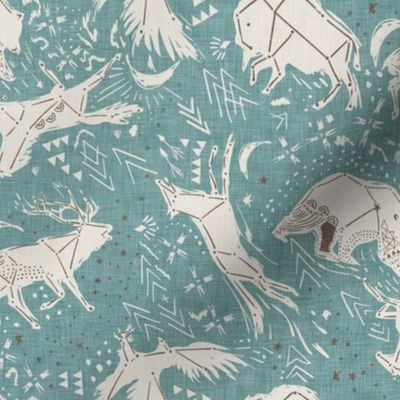 Animal Constellations (grey blue) MED 