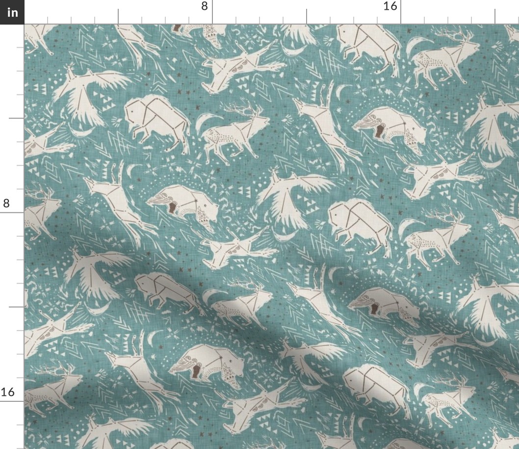 Animal Constellations (grey blue) MED 