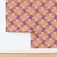 Modern patchwork pink and purple