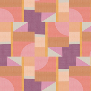 Modern patchwork pink and purple