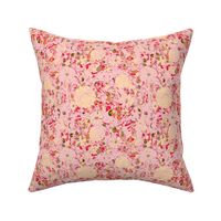 Pink peach ditzy floral