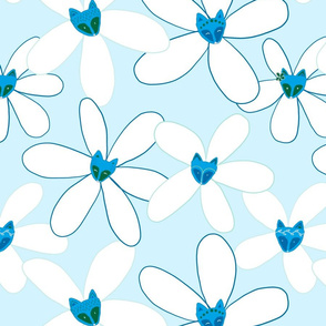 Light Blue Foxy Flowers