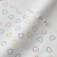 Kawaii Pastel Rainbow Candy Hearts (Outlined)