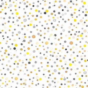 Confetti dots Yellow gray White