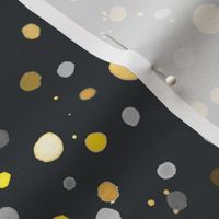 Confetti dots Yellow gray Anthracite