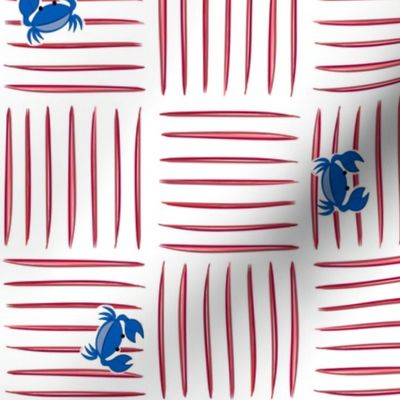 Patriotic Blue Crab with Red Stripes © Jennifer Garrett