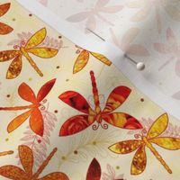 Amber Dragonflies - Light - Small Scale