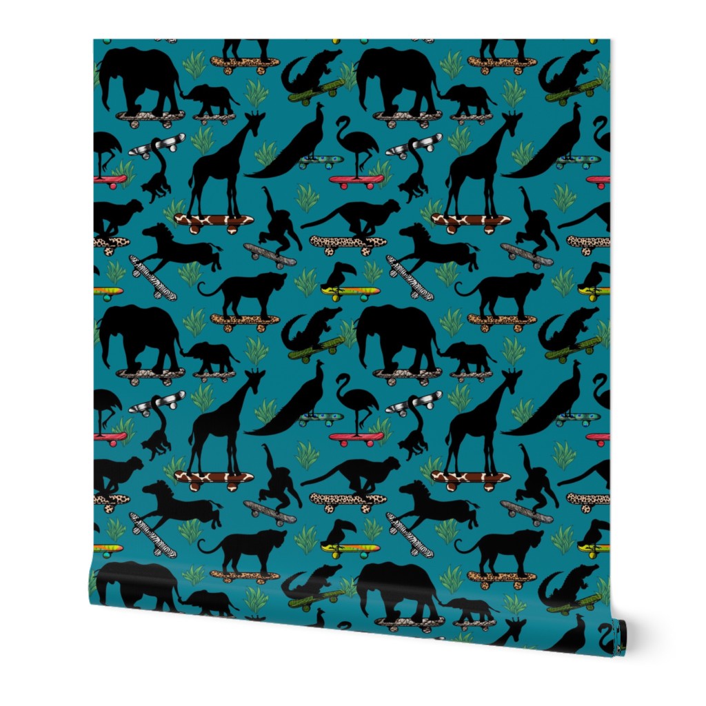 Safari Skate Park -  Teal Blue - Large Scale