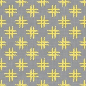 IGETA Japanese style fabric in trendy 2021 colors - Illuminating  and Ultimate Gray - medium scale 